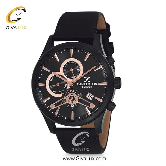 ساعت مچی اورجینال مردانه دنیل کلین سه موتوره فول تایم مشکی | مشکی| مشکی| کد رفرنس DK12156-5
