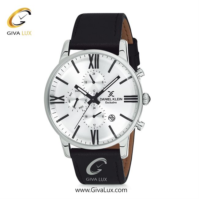 ساعت مچی اورجینال مردانه دنیل کلین سه موتوره فول تایم نقره ای | مشکی| نقره ای| کد رفرنس DK12160-1