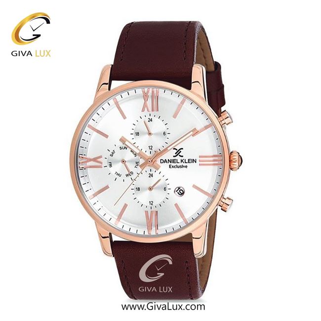 ساعت مچی اورجینال مردانه دنیل کلین سه موتوره فول تایم رزگلد | قهوه ای| نقره ای| کد رفرنس DK12160-5