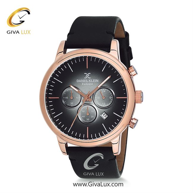 ساعت مچی اورجینال مردانه دنیل کلین سه موتوره کرنوگراف رزگلد | مشکی| طوسی-مشکی| کد رفرنس DK12162-3
