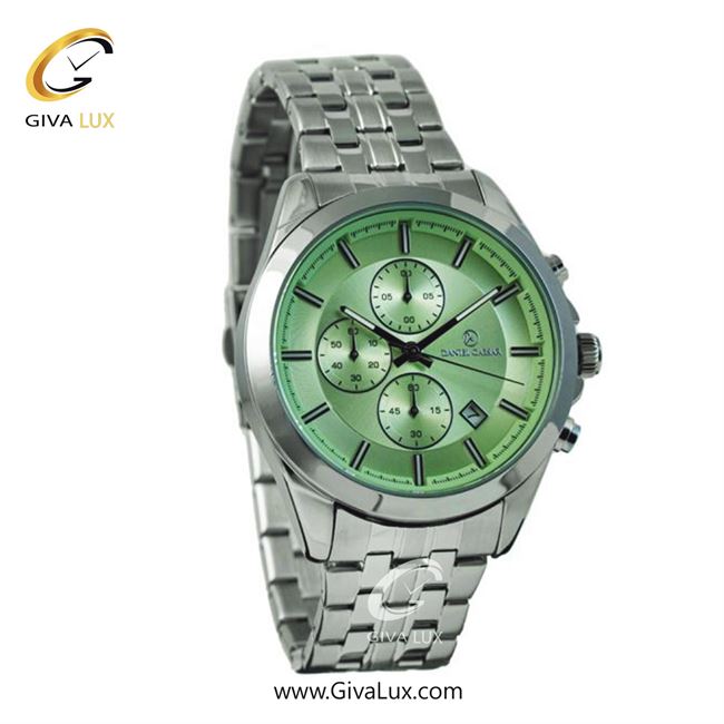 ساعت مچی اورجینال مردانه دنیل سزار سه موتوره کرنوگراف نقره ای | نقره ای| سبز| کد رفرنس DC-1217