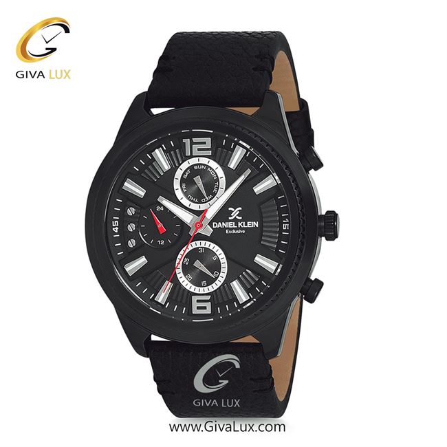 ساعت مچی اورجینال مردانه دنیل کلین سه موتوره فول تایم مشکی | مشکی| مشکی| کد رفرنس DK12171-4