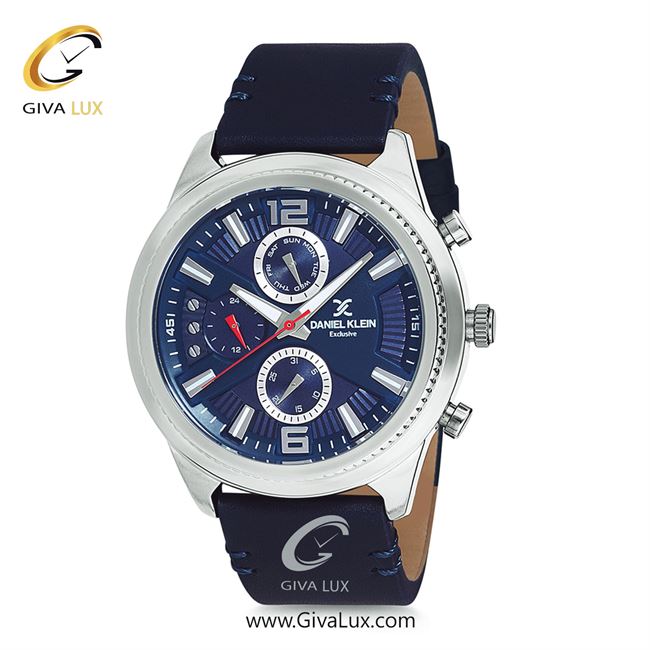 ساعت مچی اورجینال مردانه دنیل کلین سه موتوره فول تایم نقره ای | سرمه ای| سرمه ای| کد رفرنس DK12171-6