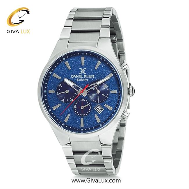 ساعت مچی اورجینال مردانه دنیل کلین سه موتوره فول تایم نقره ای | نقره ای| سرمه ای| کد رفرنس DK12173-3