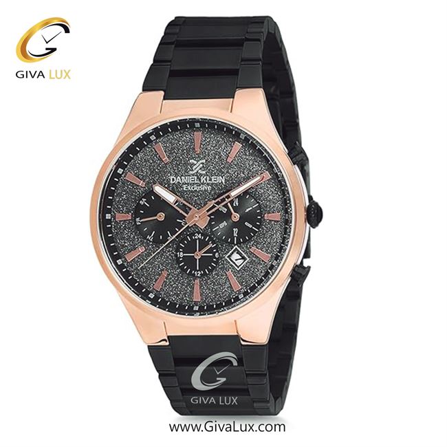 ساعت مچی اورجینال مردانه دنیل کلین سه موتوره فول تایم رزگلد | مشکی| طوسی-مشکی| کد رفرنس DK12173-5