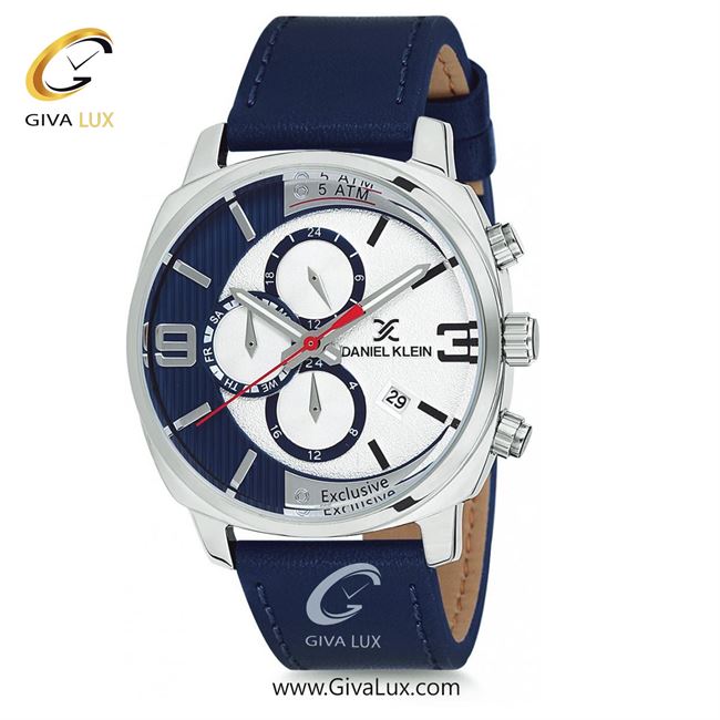 ساعت مچی اورجینال مردانه دنیل کلین سه موتوره فول تایم نقره ای | سرمه ای| نقره ای| کد رفرنس DK12174-4