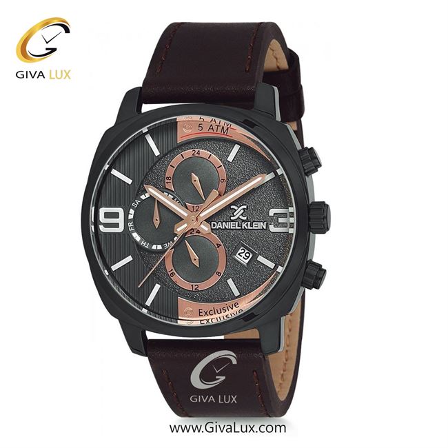 ساعت مچی اورجینال مردانه دنیل کلین سه موتوره فول تایم مشکی | قهوه ای| دودی|تیتانیوم| کد رفرنس DK12174-6