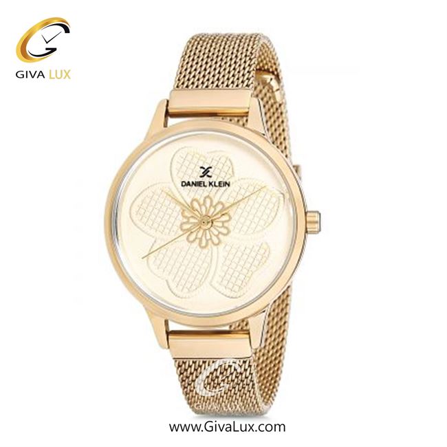 ساعت مچی اورجینال زنانه دنیل کلین طلایی | طلایی| گلدار/طرحدار-طلایی| کد رفرنس DK12175-2