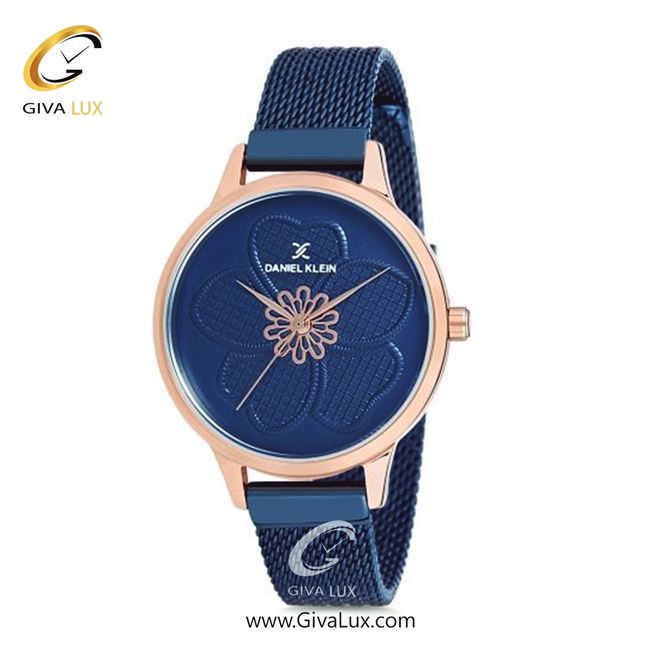 ساعت مچی اورجینال زنانه دنیل کلین رزگلد | سرمه ای| سرمه ای-گلدار/طرحدار| کد رفرنس DK12175-5