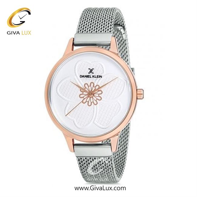 ساعت مچی اورجینال زنانه دنیل کلین رزگلد | نقره ای| گلدار/طرحدار-نقره ای| کد رفرنس DK12175-6