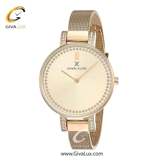 ساعت مچی اورجینال زنانه دنیل کلین طلایی | طلایی| طلایی| کد رفرنس DK12177-3