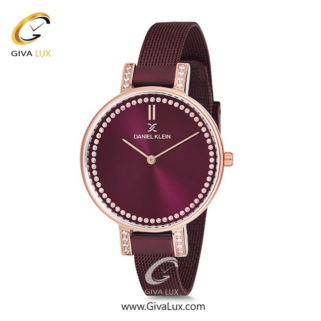 ساعت مچی اورجینال زنانه دنیل کلین رزگلد | زرشکی| زرشکی| کد رفرنس DK12177-6