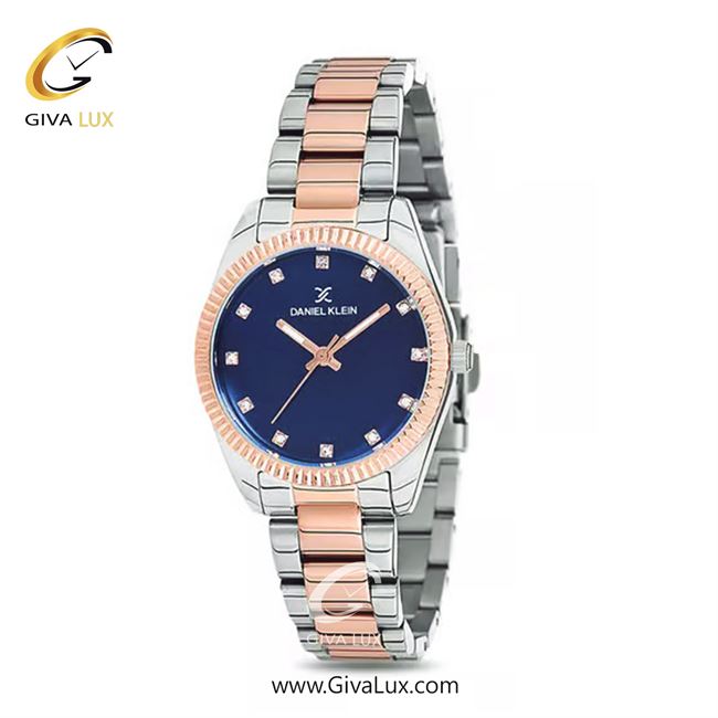 ساعت مچی اورجینال زنانه دنیل کلین رزگلد | رزگلد-نقره ای| سرمه ای| کد رفرنس DK12180-7