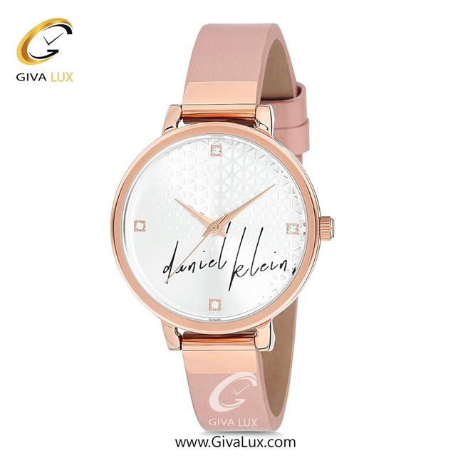 ساعت مچی اورجینال زنانه دنیل کلین رزگلد | صورتی| گلدار/طرحدار-نقره ای| کد رفرنس DK12181-3