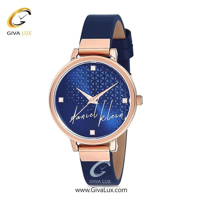 ساعت مچی اورجینال زنانه دنیل کلین رزگلد | سرمه ای| سرمه ای-گلدار/طرحدار| کد رفرنس DK12181-6