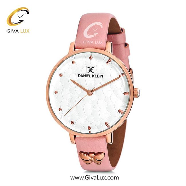 ساعت مچی اورجینال زنانه دنیل کلین رزگلد | صورتی| گلدار/طرحدار-سفید| کد رفرنس DK12184-4