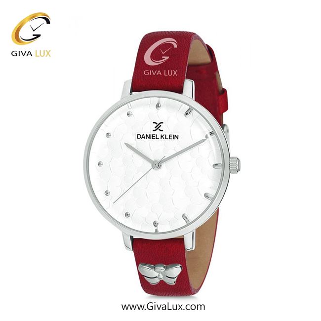 ساعت مچی اورجینال زنانه دنیل کلین نقره ای | قرمز| گلدار/طرحدار-سفید| کد رفرنس DK12184-5