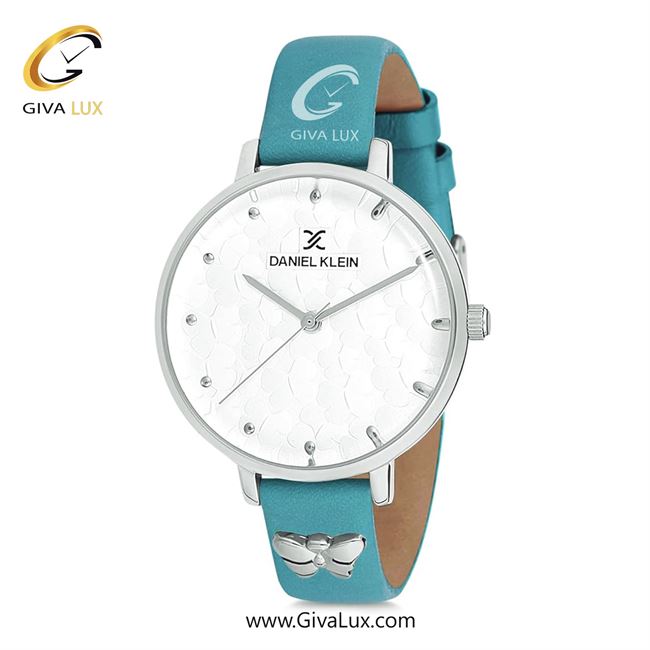 ساعت مچی اورجینال زنانه دنیل کلین نقره ای | سبزآبی| سفید-گلدار/طرحدار| کد رفرنس DK12184-6