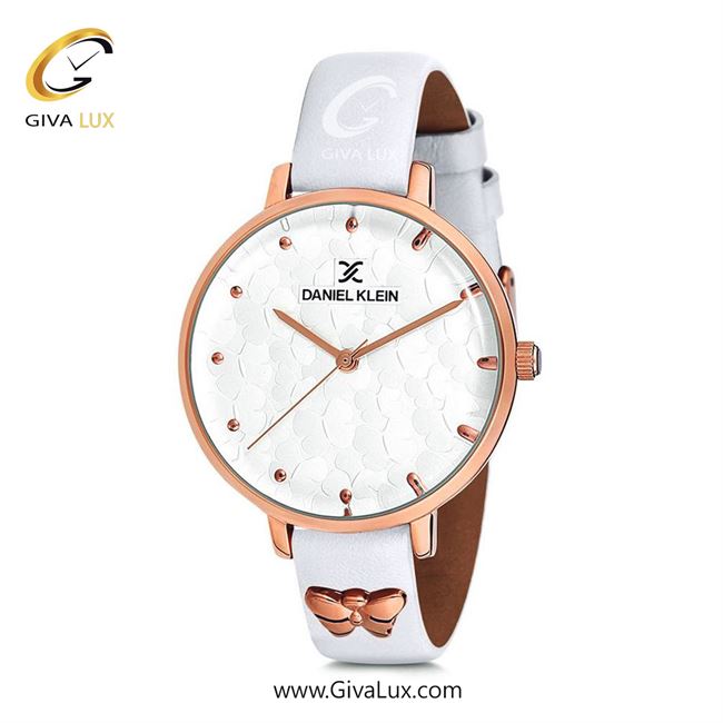 ساعت مچی اورجینال زنانه دنیل کلین رزگلد | سفید| سفید-گلدار/طرحدار| کد رفرنس DK12184-7