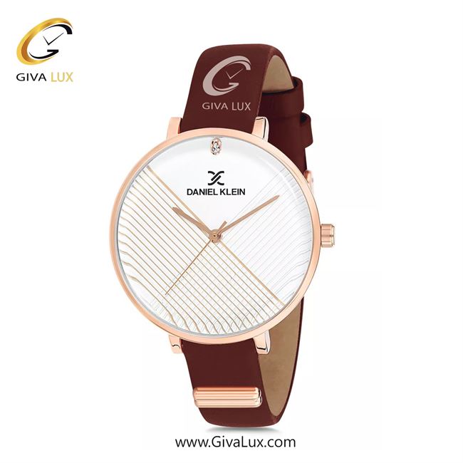 ساعت مچی اورجینال زنانه دنیل کلین رزگلد | قهوه ای| نقره ای-رزگلد-گلدار/طرحدار| کد رفرنس DK12185-3