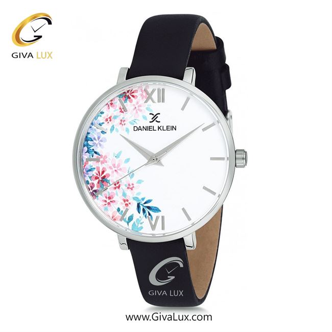 ساعت مچی اورجینال زنانه دنیل کلین نقره ای | مشکی| سفید-گلدار/طرحدار| کد رفرنس DK12187-1