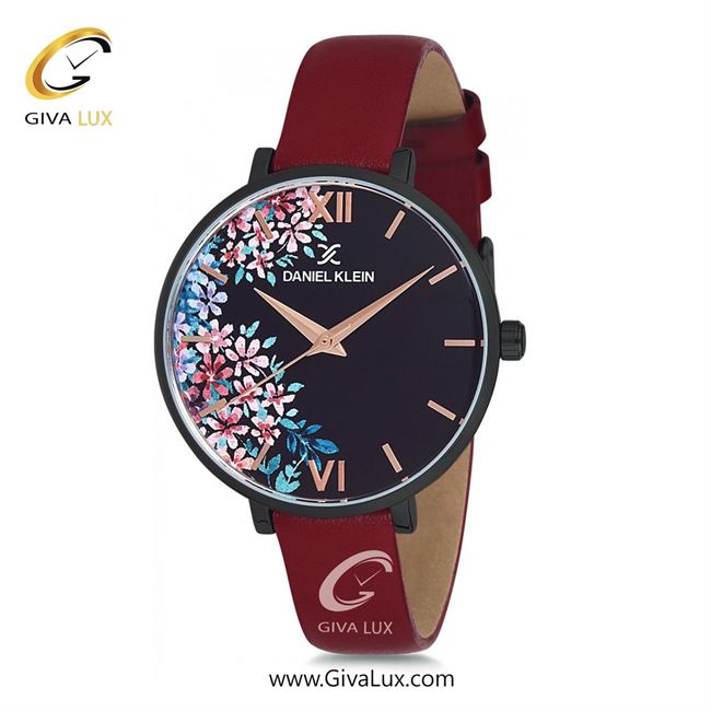 ساعت مچی اورجینال زنانه دنیل کلین مشکی | قرمز| گلدار/طرحدار-مشکی| کد رفرنس DK12187-6