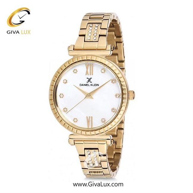 ساعت مچی اورجینال زنانه دنیل کلین طلایی | طلایی| سفید| کد رفرنس DK12189-3