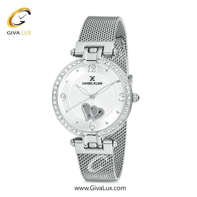 ساعت مچی اورجینال زنانه دنیل کلین نقره ای | نقره ای| سفید-گلدار/طرحدار| کد رفرنس DK12192-1