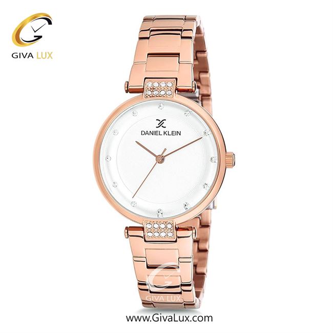 ساعت مچی اورجینال زنانه دنیل کلین رزگلد | رزگلد| سفید| کد رفرنس DK12198-3