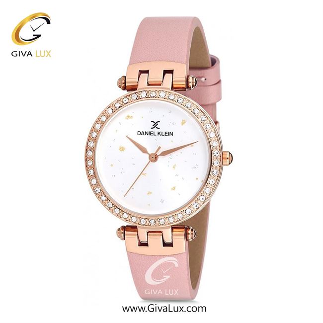 ساعت مچی اورجینال زنانه دنیل کلین رزگلد | صورتی| گلدار/طرحدار-نقره ای| کد رفرنس DK12199-6