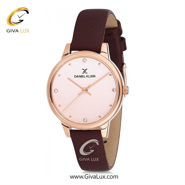 ساعت مچی اورجینال زنانه دنیل کلین رزگلد | قهوه ای| رزگلد| کد رفرنس DK12201-3
