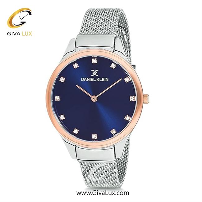 ساعت مچی اورجینال زنانه دنیل کلین رزگلد | نقره ای| سرمه ای| کد رفرنس DK12204-6