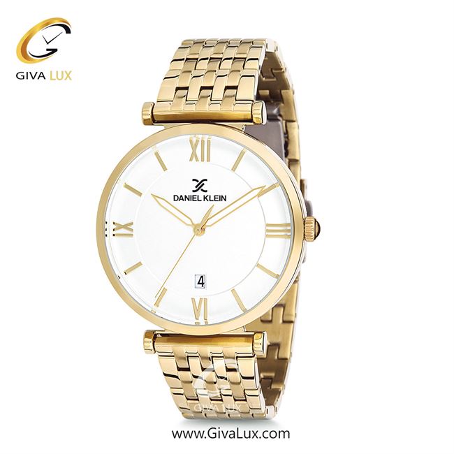 ساعت مچی اورجینال مردانه دنیل کلین طلایی | طلایی| سفید| کد رفرنس DK12217-3