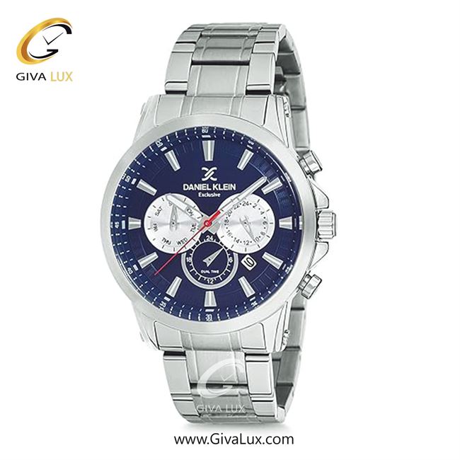 ساعت مچی اورجینال مردانه دنیل کلین سه موتوره کرنوگراف نقره ای | نقره ای| سرمه ای| کد رفرنس DK12224-6