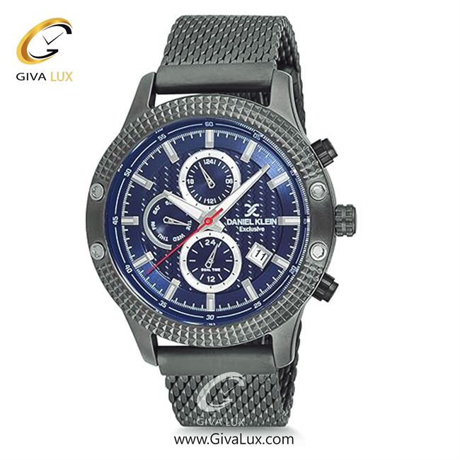 ساعت مچی اورجینال مردانه دنیل کلین سه موتوره کرنوگراف تیتانیوم | تیتانیوم(زغالی)| سرمه ای| کد رفرنس DK12225-3