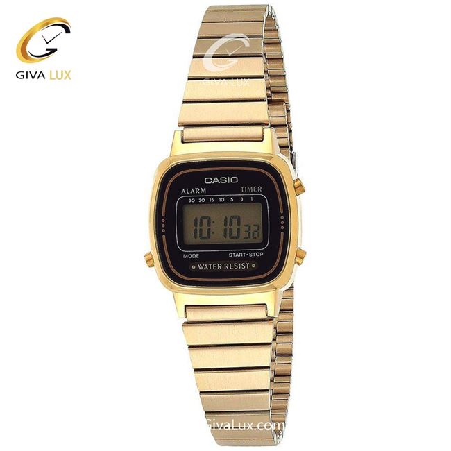 ساعت مچی اورجینال زنانه کاسیو Casio طلایی | طلایی| مشکی| کد رفرنس LA670WGAD-1D