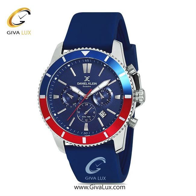 ساعت مچی اورجینال مردانه دنیل کلین سه موتوره فول تایم قرمز-سرمه ای-نقره ای | سرمه ای| سرمه ای| کد رفرنس DK12233-4