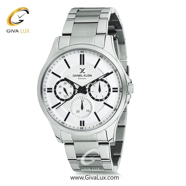 ساعت مچی اورجینال مردانه دنیل کلین سه موتوره فول تایم نقره ای | نقره ای| نقره ای| کد رفرنس DK12239-2