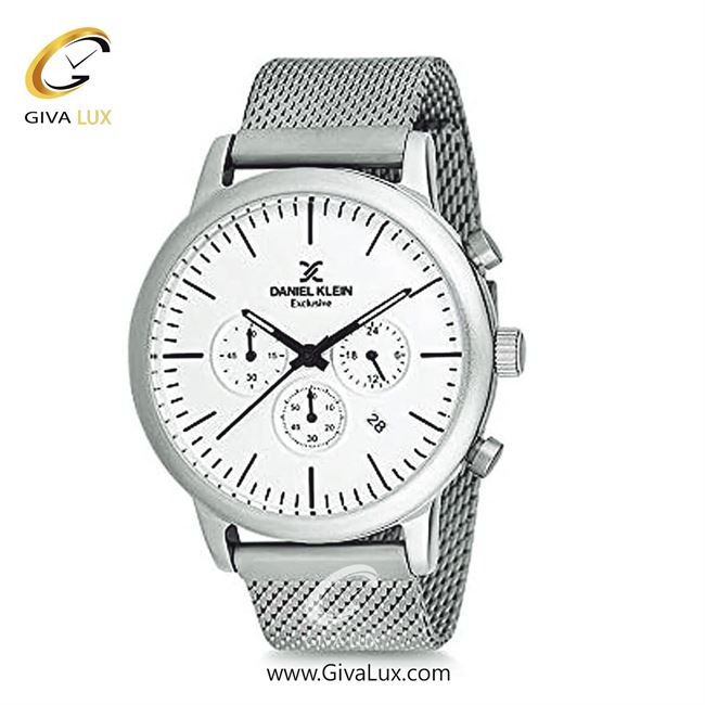 ساعت مچی اورجینال مردانه دنیل کلین سه موتوره کرنوگراف نقره ای | نقره ای| سفید| کد رفرنس DK12246-6
