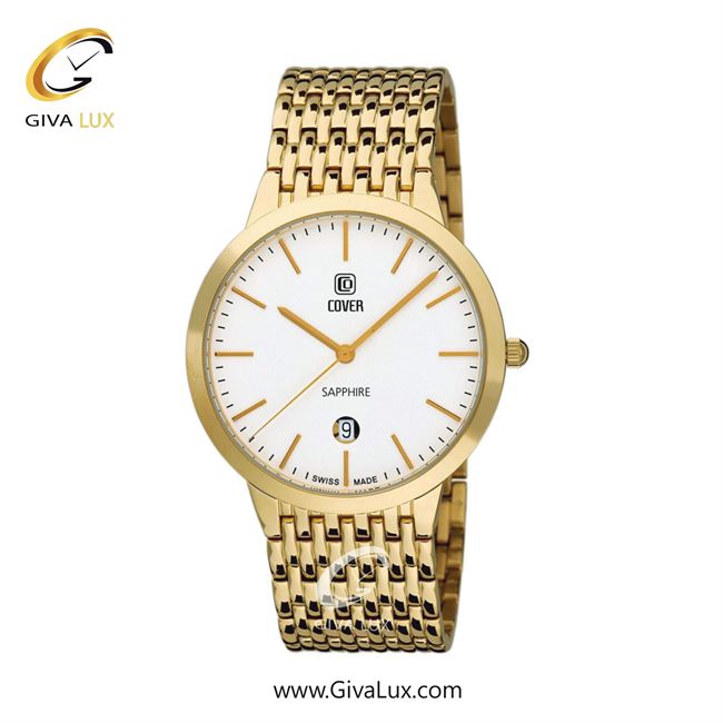 ساعت مچی اورجینال مردانه کاور طلایی | طلایی| سفید| کد رفرنس CO123.07