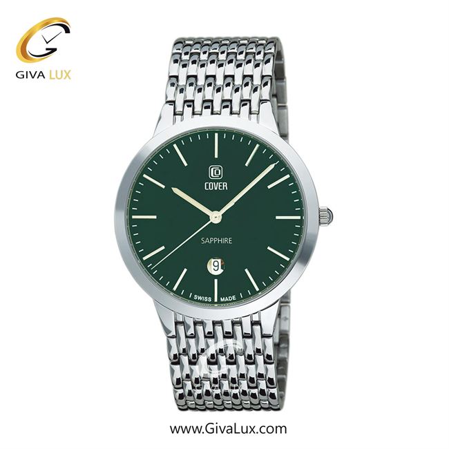ساعت مچی اورجینال مردانه کاور نقره ای | نقره ای| سبز| کد رفرنس CO123.41