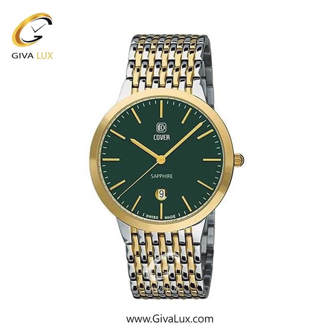 ساعت مچی اورجینال مردانه کاور طلایی | طلایی-نقره ای| سبز| کد رفرنس CO123.43