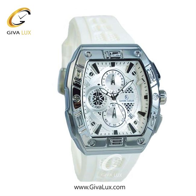 ساعت مچی اورجینال مردانه دنیل سزار سه موتوره کرنوگراف نقره ای | شیری| سفید صدفی| کد رفرنس DC-1233