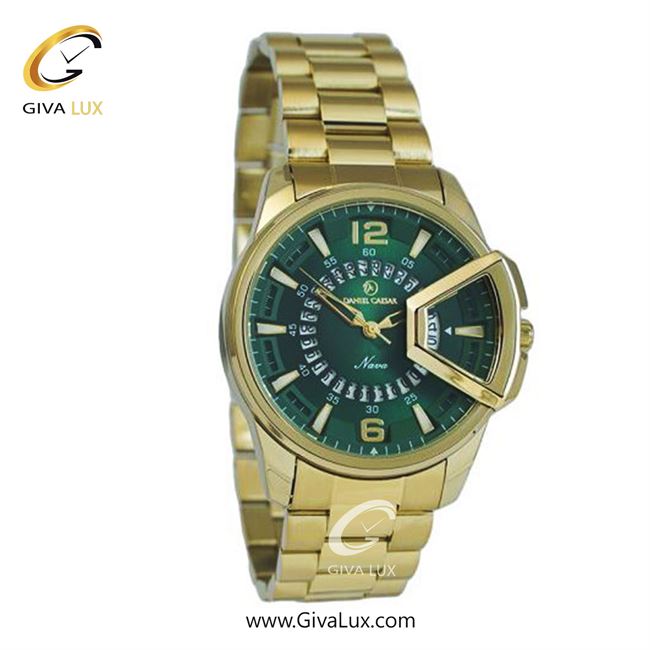 ساعت مچی اورجینال مردانه دنیل سزار طلایی | طلایی| سبز یشمی تیره| کد رفرنس DC-1236