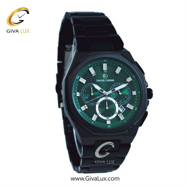 ساعت مچی اورجینال مردانه دنیل سزار سه موتوره کرنوگراف مشکی | مشکی| سبز یشمی تیره| کد رفرنس DC-1241