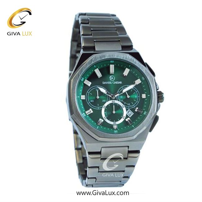 ساعت مچی اورجینال مردانه دنیل سزار سه موتوره کرنوگراف تیتانیوم | تیتانیوم(زغالی)| سبز یشمی تیره| کد رفرنس DC-1241