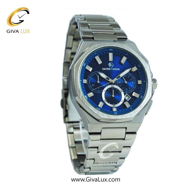 ساعت مچی اورجینال مردانه دنیل سزار سه موتوره کرنوگراف نقره ای | نقره ای| سرمه ای| کد رفرنس DC-1241