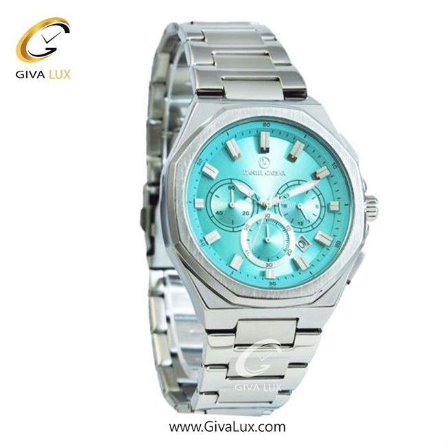 ساعت مچی اورجینال مردانه دنیل سزار سه موتوره کرنوگراف نقره ای | نقره ای| آبی| کد رفرنس DC-1241