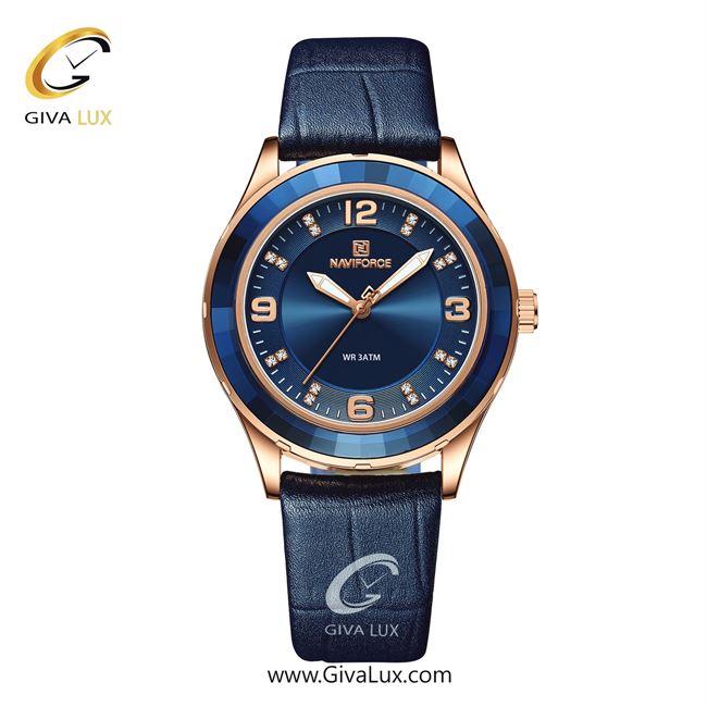 ساعت مچی اورجینال زنانه ناوی فورس|Naviforce|نوی فورس|نیوی فورس رزگلد | سرمه ای| سرمه ای| کد رفرنس NF5040 RG/BE/BE