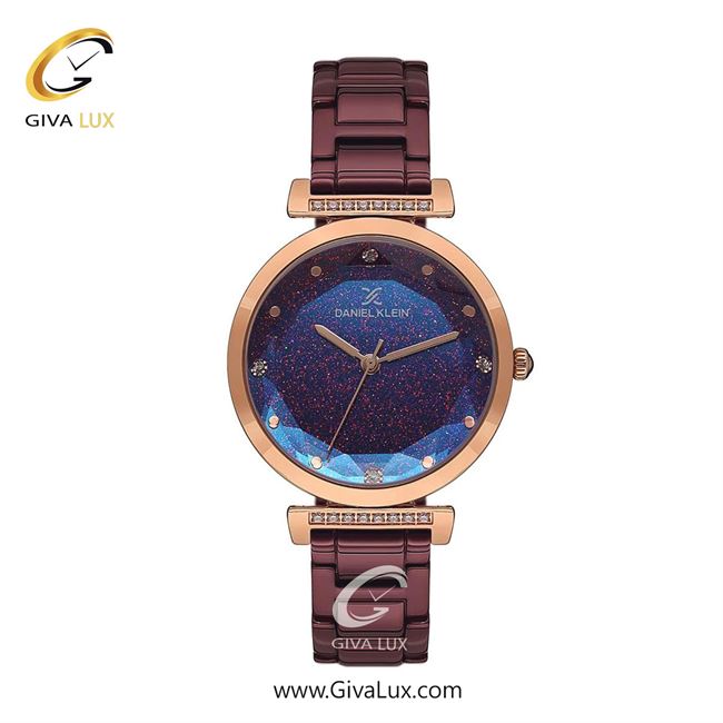 ساعت مچی اورجینال زنانه دنیل کلین رزگلد | زرشکی| آبی| کد رفرنس DK12536-6